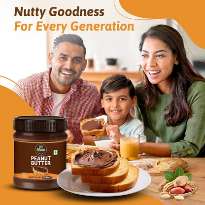 DiSano Chocolate Peanut Butter Creamy, 23g Protein & 6.4g Dietary Fibre, Tasty & Healthy Chocolate Spread for Breakfast & Snacks, Made with Premium Roasted Peanuts