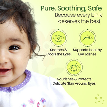 LuvLap 100% Natural Baby Kajal 5g, with Pure Cow Ghee, Cocoa Butter, Coconut Oil, Sweet Amond & Castor Oil, Soothes & Nourishes Eyes of New Born & Kids, Irritation-free, Dermatologically Tested