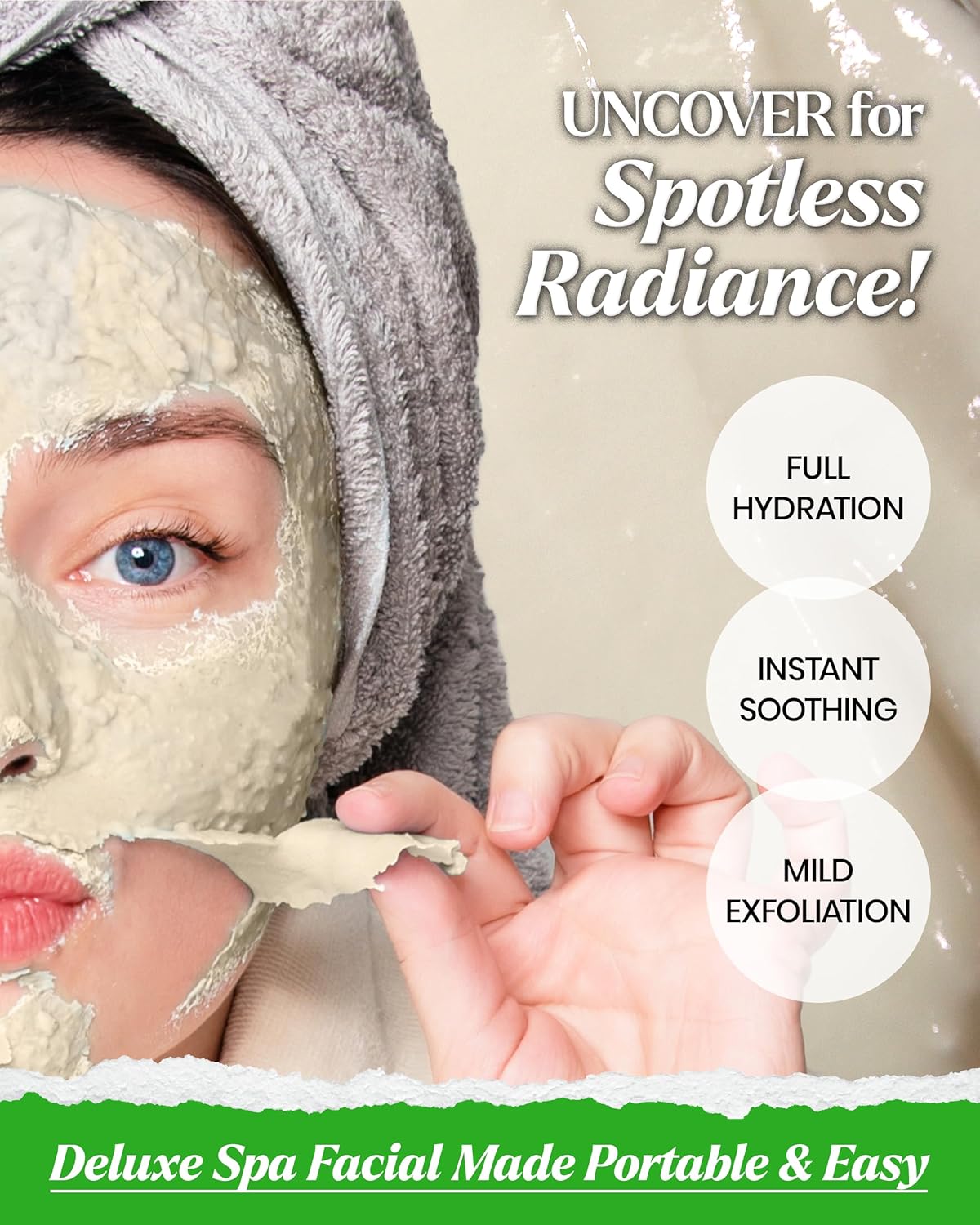 LINDSAY Collagen Modeling Mask Cup Pack | Korean Face Mask for Dry & Dehydrated Skin | Collagen, Centella Asiatica & Adenosine | Deep Hydration, Plumping, Skin Firming & Pore Cleansing | Peel-Off Spa Facial Treatment (28g)