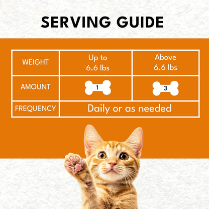 Petroyale Multivitamin Chews for Cats - Cat Multivitamin Tablets - Cat Health Supplement - Daily Supplements for Cats - for Growth, Energy, Strength, Fur & Immunity - 50 chew