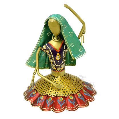 Set of 3 Kalbeliya Dancers Metal Decor Items for Living Room Showcase, Bedroom, Tabletop Decor, Traditional Rajasthani Dancers Decorative Showpieces (Kalbeliya)