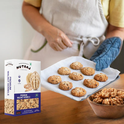Nutraj Premium Walnuts Kernels 200gm without shell | Walnut | Akhrot Giri | Dry Fruits | Nuts | Grocery Items.