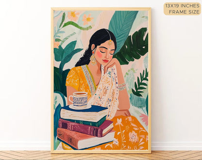 Big Aesthetic Indian Framed Posters Wall Decor Paintings For Living Room, Bedroom/Big Paintings For Wall Decoration/Posters Gift Items For Girls (13x19 Inches) (Set A)