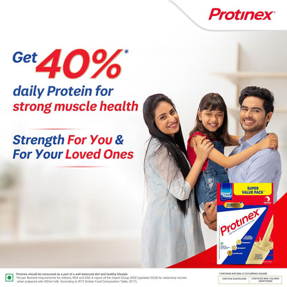 Protinex Creamy Vanilla, 1 Kg | Get 40% daily protein requirement for strong muscles when prepared with 200ml milk | High Protein | Zero Added Sugar | Nutritional Drink for Men and Women