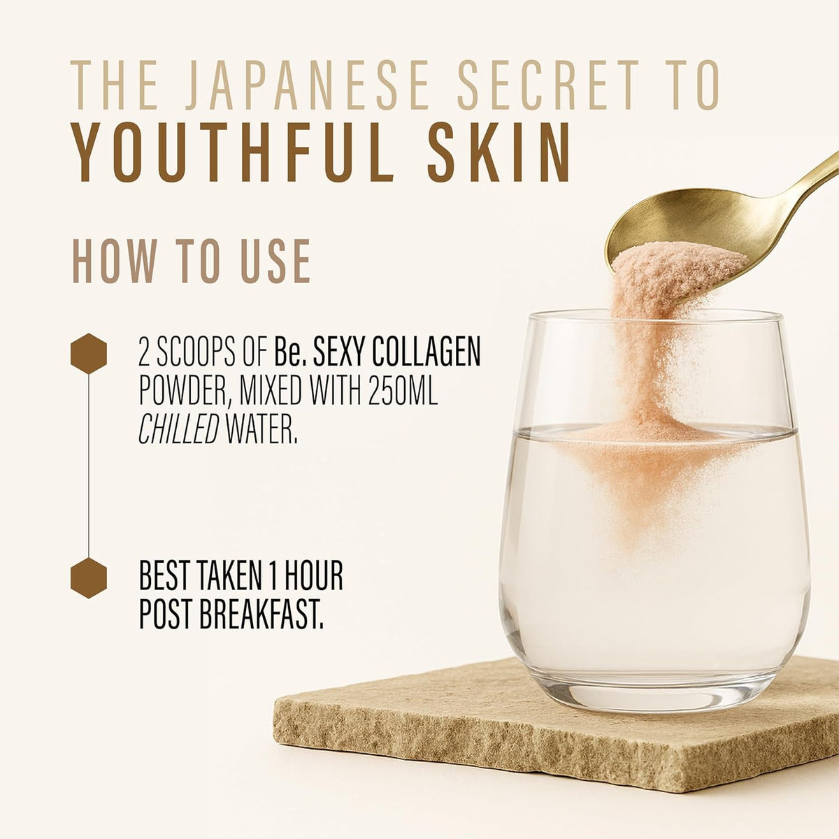 Be. Japanese Marine Collagen Powder for Women & Men | Type I & III Collagen Peptides with Glutathione, Vitamin C, Hyaluronic Acid & Astaxanthin | Mix-Fruit Flavour for Skin, Hair, Nails & Joints | 300 g