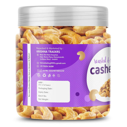 Heaven Bites Premium Roasted and Salted Cashews | Whole Kaju Dry Fruits Rich in Protein Fibre | Healthy Snacks | 100% Natural Cashew Nuts | Festive Snacking | Magnesium and Phosphorus | Crunchy & Delicious
