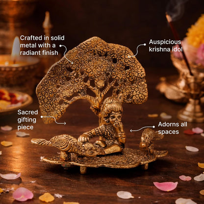 Radha Krishna Idol & Figurine for Home | God Idol for Pooja Room | Krishna Statue, Radha Krishna Murti & Gift Article (L13 x W8 x H12 cm)