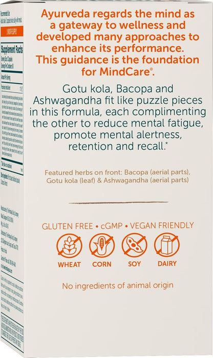 Supplement box with Ayurvedic text and ingredient information on a white background