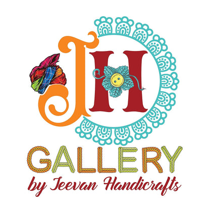 JH Gallery Handmade Recycled Material Figurines Rajasthani Doll Couple Rider Idol Showpiece, Multicolor (18 * 16 * 5cm) (Horse)