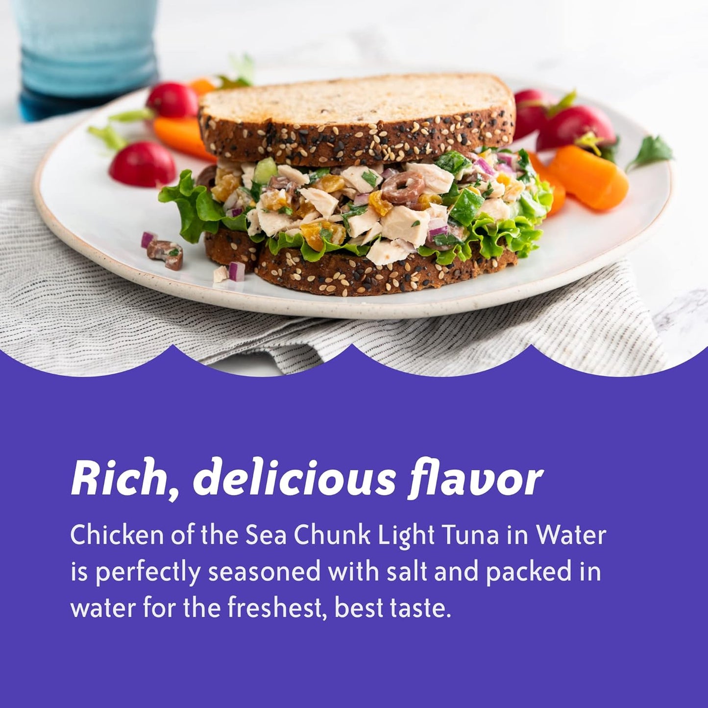 Chicken of the Sea Chunk Light Tuna in Water, 5 oz. Can (Pack of 1), Wild Caught Canned Tuna