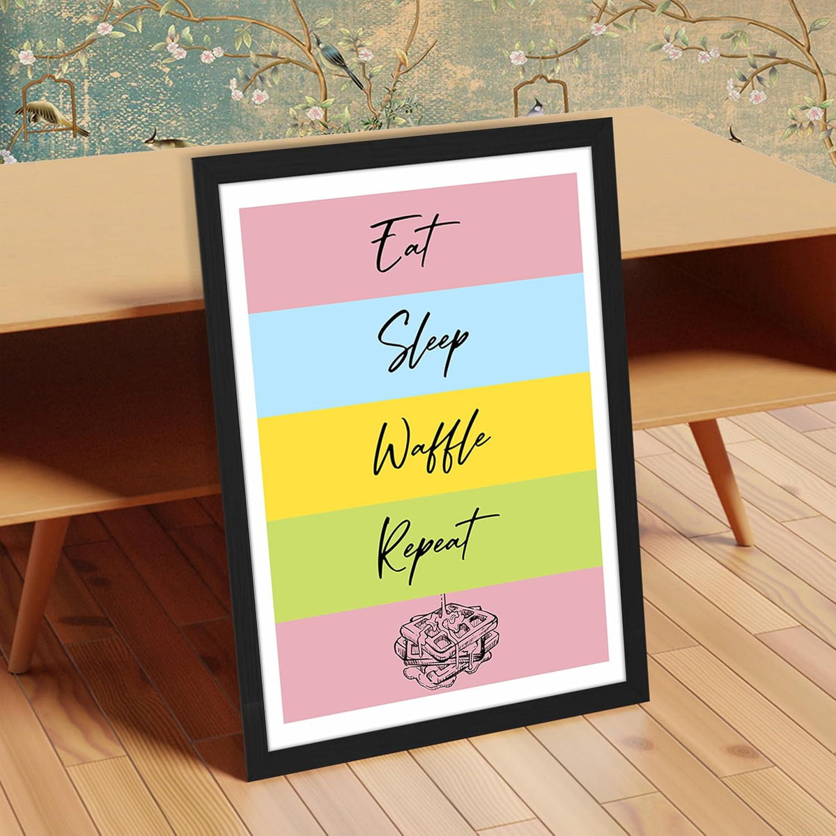 Framed Food Wall Art for Kitchen, Restaurant & Cafe, Black Synthetic Wood Frame, 300 GSM Illustration Print, 10x13 Inch, ART-14