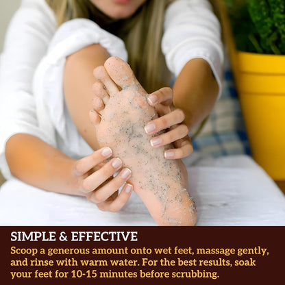 inatur Shea Butter Foot Scrub with Coconut Oil & Apricot Shell | Removes Dead Skin & Cracked Heels | Exfoliates, Softens & Smoothens Feet | With Vitamin E, Peppermint & Lavender Oils | 100g