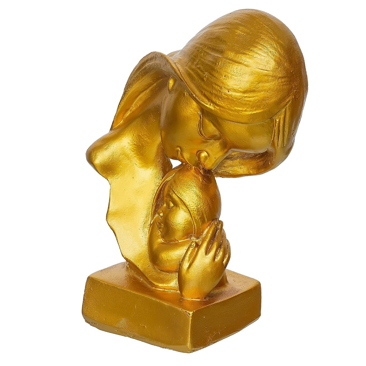 Premium Mother Baby Statue Showpiece Gift, Resin Mother Baby Figurine, motherr Child Statue, Home Decor Items, House Warming Gifts Mother's Day, Baby Shower Gifts for Mom to be (Gold)