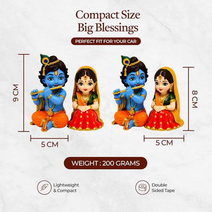 UNOVATE Radha Krishna Idol for Gift | Car Dashboard | Radha Krishna Murti