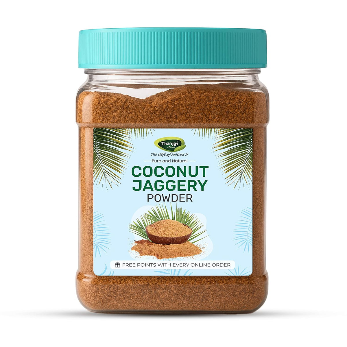 Thanjai Natural Coconut Jaggery Powder Unrefined | Organic - 100% Pure | No Preservatives | No Added Sugar | Traditional Village-Made | Healthy Sugar Alternative for Diabetes, Weight Loss