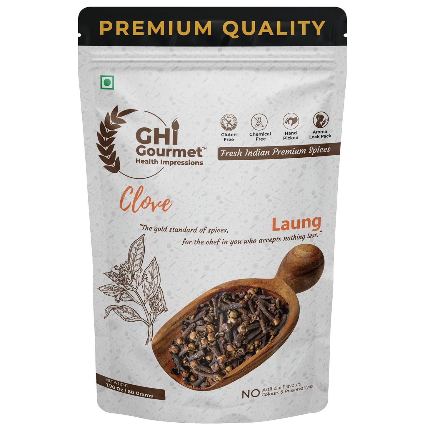 GOURMET HEALTH IMPRESSIONS | Superior Grade Whole Clove (Laung) - Rich Aroma, Handpicked, Non-GMO - Perfect for Flavorful Cooking & Aromatic Infusions | GHI Foods | GHI SPICES