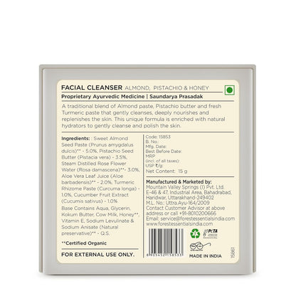 Forest Essentials Almond Pistachio & Honey Facial Cleansing Paste | Ayurvedic Deeply Cleansing & Nourishing Paste