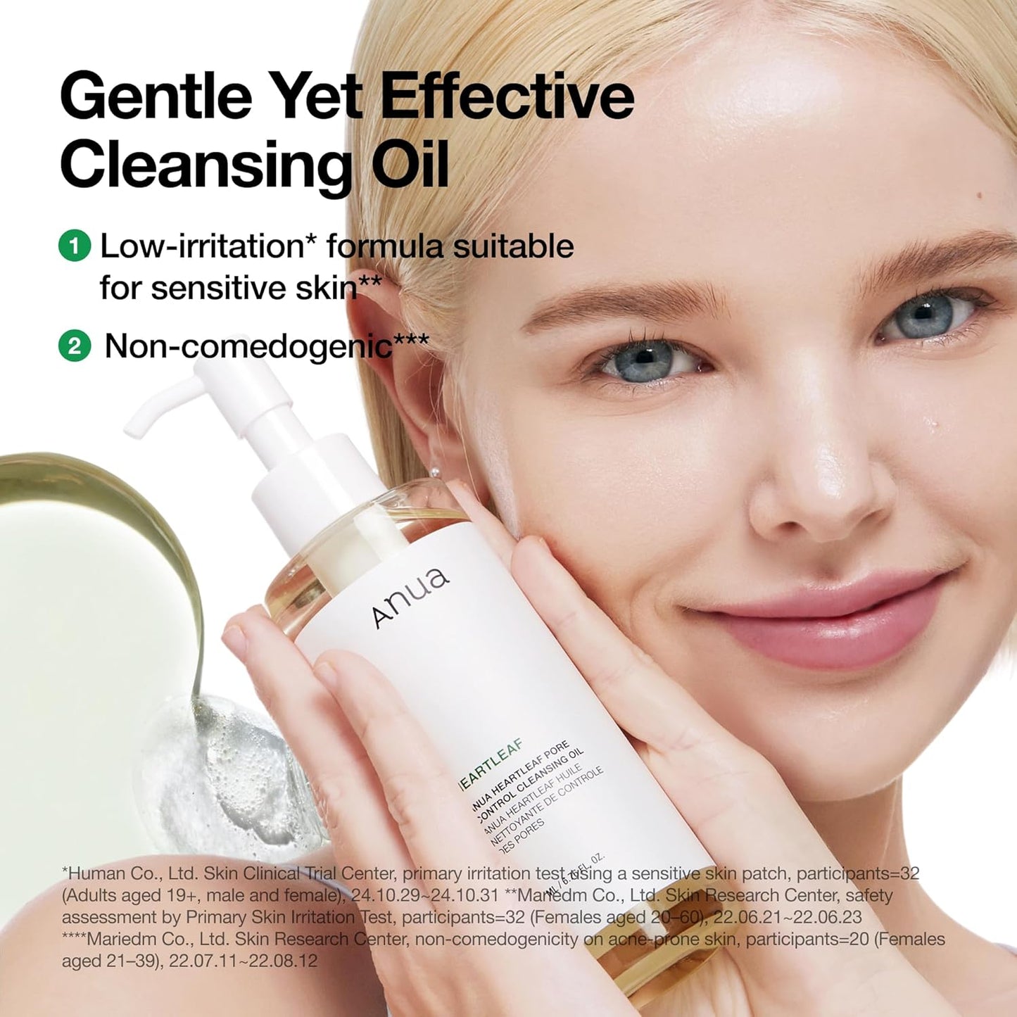 Anua Heartleaf Pore Control Cleansing Oil Removes Makeup, Excess Sebum, Blackheads & Clogged Pores