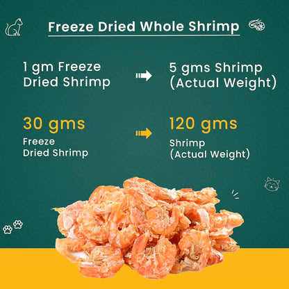 Goofy Tails Freeze Dried Shrimp Cat Treats 30g, Single Ingredient Shrimp Cat Treat, Gluten and Grain Free Treats for Cats, Protein and Omega 3, Antioxidant Rich, Easy to Digest Kitten Treat