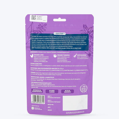 Sara's Doggie Treats - Chicken Liver with Organic Turmeric - 70 gm | Highly Nutritional & Digestible, Suitable for All Dog Breeds, Easy to Digest, All Life Stages
