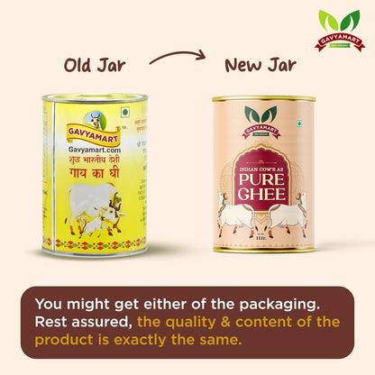 Gavyamart Indian A2 Cow Ghee 100% Pure Non GMO - Made of kankrej Organic Cow Ghee (1L)