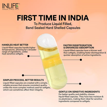 INLIFE Garlic Oil Capsules for Heart Health and Immune Support for Men and Women - 60 Liquid Filled Capsules