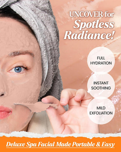 LINDSAY Vitamin Modeling Mask Cup Pack - Korean Skin Care Face Mask Modeling Pack – Single-Use Soothing Moisturizing Face Mask w/Spatula Spoon – Spa Facial Peel-off Mask (28 gm)