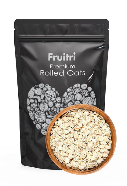 Fruitri Premium Rolled Oats- Diet Food, Whole Grain, Breakfast Cereal (Plain)