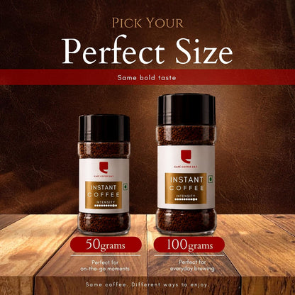 Cafe Coffee Day Strong Instant Coffee | Strong Blend | Dark Roasted To Perfection | Intense, Bold And Strong Flavour | Have It With Milk Or Without | Cold & Hot | Rich Aroma | Perfect for Espresso, Cappuccino, and Black Coffee Lovers