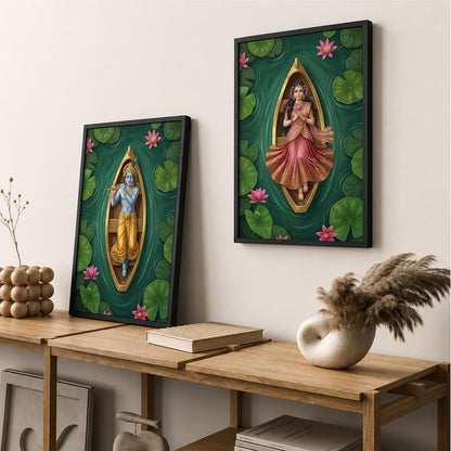 Traditional Indian Wall Art — Set of 2 (ART 21, 13x19 INCHES)