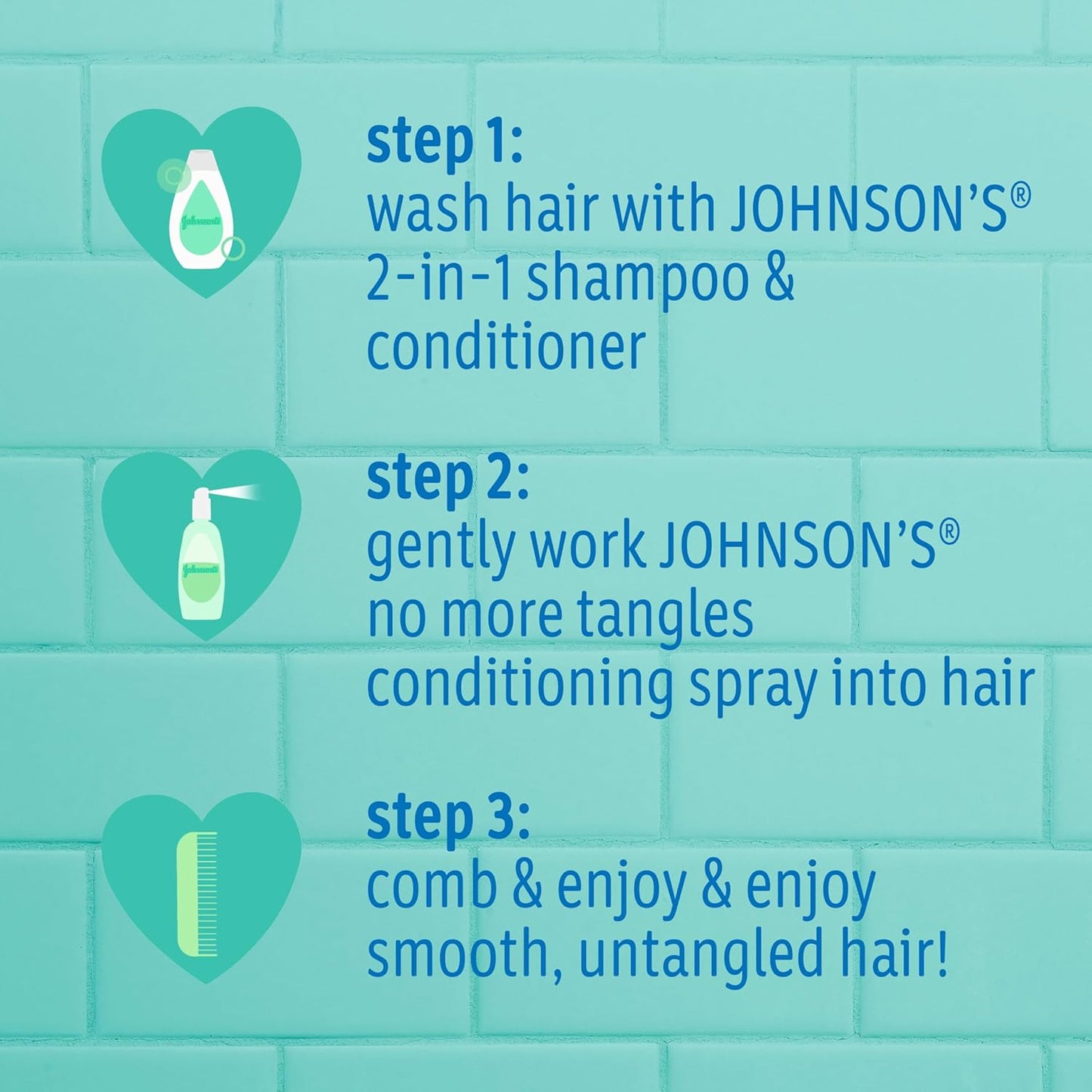 Johnson's Baby No More Tangles 2 in 1 Shampoo and Conditioner 600 mL