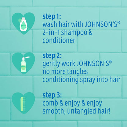 Johnson's Baby No More Tangles 2 in 1 Shampoo and Conditioner 600 mL