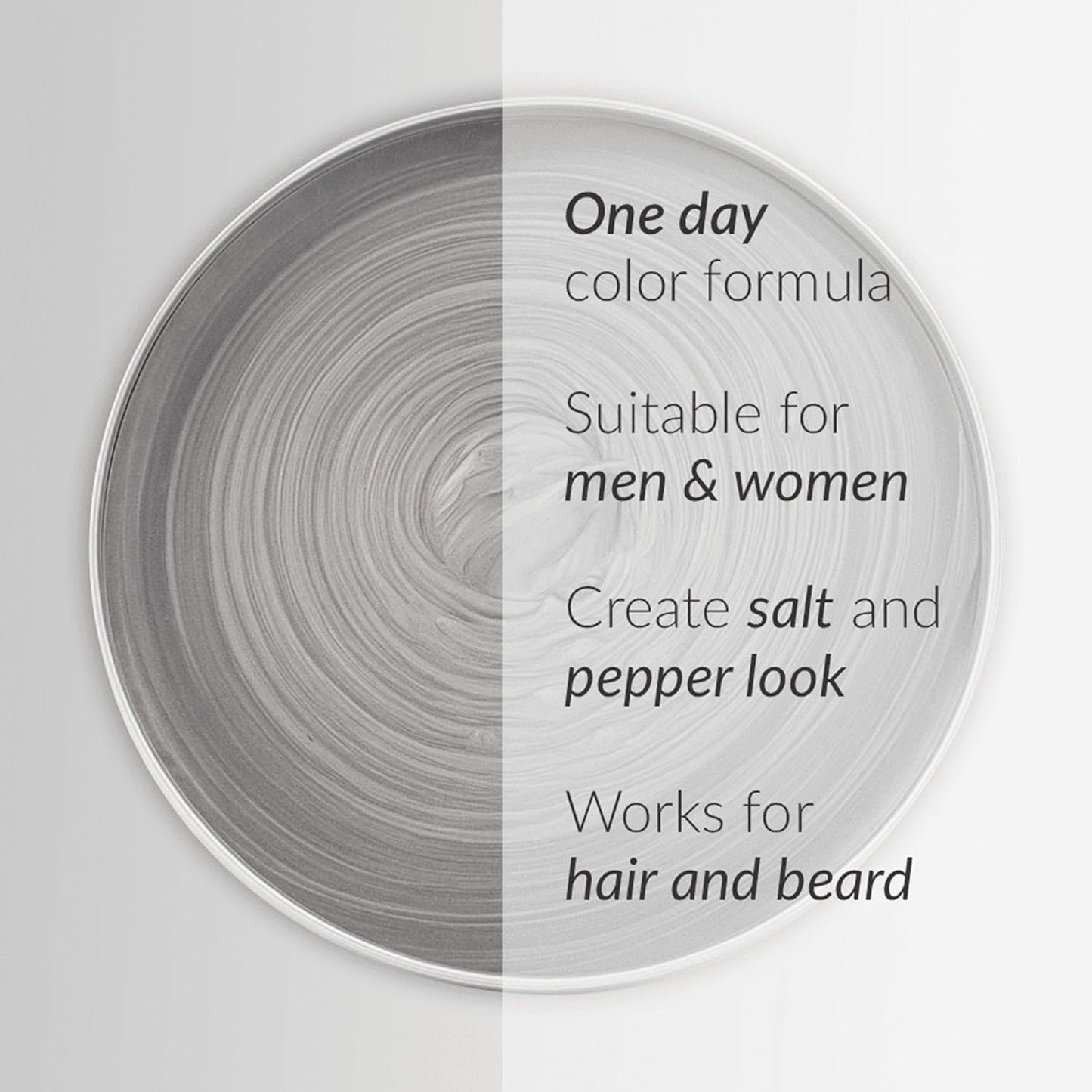 Beauty Garage Gear Up Hair & Beard Grey Color Wax 1-Day Color & Hold | Enriched with Avocado & Olive Oil, 100g