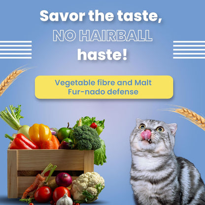 Bark Out Loud Cat Pillow Treats | Hairball Control Cat Treats with Taurine & Vitamin E | Tasty & Healthy Cat Snacks for Adult Cats 100gm