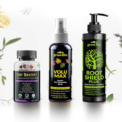 Growfitz Ayurvedic Hair Serum Spray 100 ml | Hair Protection Spray for Women & Men | 4% Anagain, 2% Baicapil, Biotin & Rice water | Shine, Smoothness & Hair Fall Protection (Pack of 1)