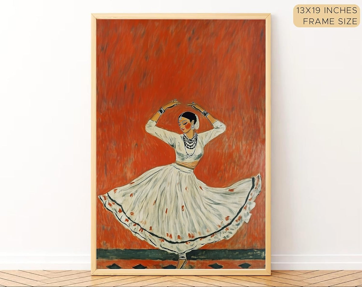 Big Aesthetic Indian Framed Posters Wall Decor Paintings For Living Room, Bedroom/Big Paintings For Wall Decoration/Posters Gift Items For Girls (13x19 Inches) (Set B)