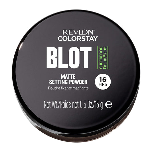 REVLON Colorstay Blot Face Powder, Mattifying, Blurring & Oil Absorbing Setting Powder, Absorb Sebum, Blurs Imperfections And Reduces Pore Appearance, Normal Skin, 15 g