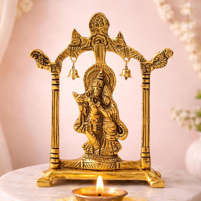 Radha Krishna Idol & Figurine for Home | God Idol for Pooja Room | Krishna Statue, Radha Krishna Murti & Gift Article (L15 x W6 x H18 cm)