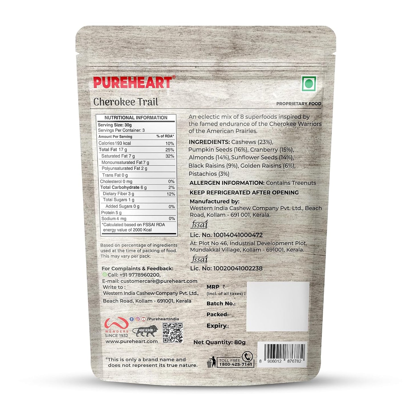 Pureheart Premium Trail Mix | An Eclectic Mix of 8 Healthy Superfoods Nuts- Cashews, Almonds, Pistachio | Dry Fruits - Cranberries, Raisins | Seeds - Pumpkin, Sunflower | Reusable Jar