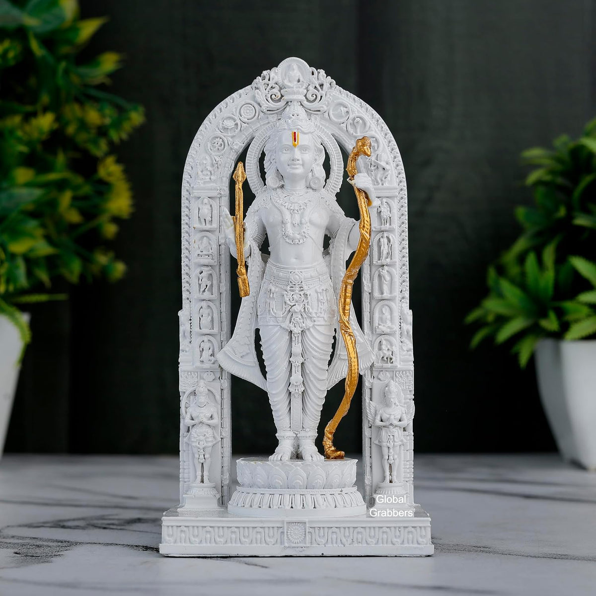 3D Ram Lalla Ayodhya Idol Statue Showpiece Murti for Home Decor Decoration Gift Gifting Items car Dashboard Accessories (WT-RL1, 6 INCH), Religious