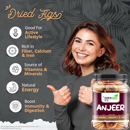 SHOP N FRESH FIGS 415gm | Dry Fruits in Fresh | Healthy Snacks (415gm)