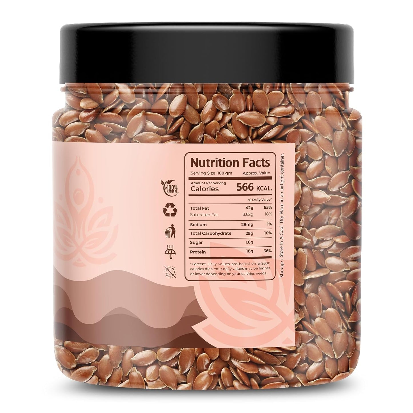 Auravita Premium Flax Seeds 250 Gram | Natural Raw Flax seeds for Eating High Dietary Fiber Alsi Seeds Rich in Magnesium