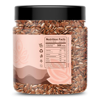 Auravita Premium Flax Seeds 250 Gram | Natural Raw Flax seeds for Eating High Dietary Fiber Alsi Seeds Rich in Magnesium