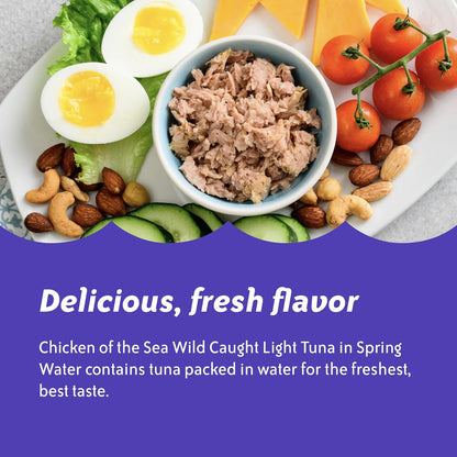 Chicken of the Sea Wild Caught Light Tuna in Spring Water, 2.5 oz. Packet