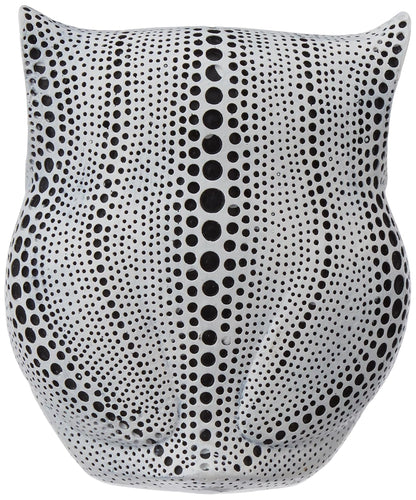 Modern Classy Happy Owl Resin Art Figure Showpiece (White), 13 x 6.5 cm