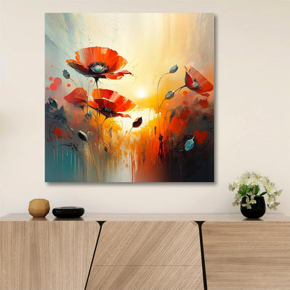 flower modern art canvas home decor wall paintings with frame painting for living room wall decoration office 24 inch x 24 inch CR-280