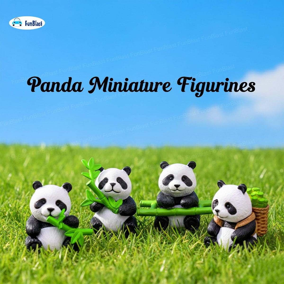 Panda Miniature Figurines - Decorative Showpiece, Gift for Him/Her, Diwali Deepwali New Year Home Decor, Bedroom, Living Room, Office, Table, Car Dashboard (Style-B)
