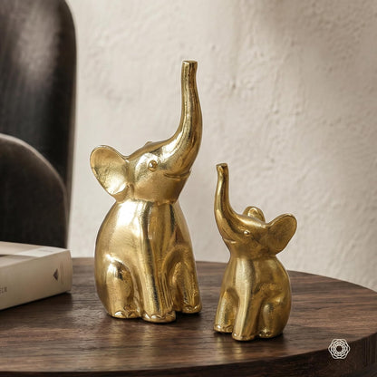 BEHOMA Metal Elephant Set of 2 Decorative
