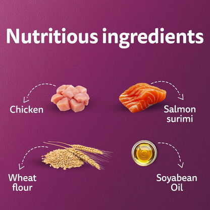 Whiskas Junior Kitten (2-12 Months) Wet Cat Food, Chicken with Salmon in Jelly, 80 g, Hydrating Food Made with Real Fish, 100% Complete & Balanced Nutrition for Kittens