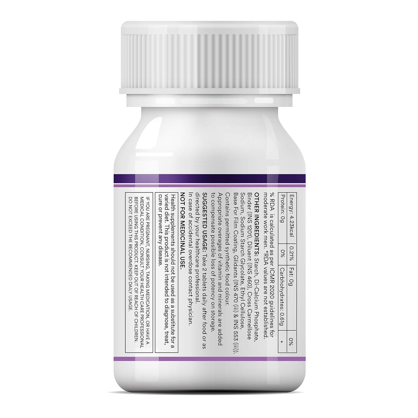 INLIFE ZMA (Zinc Magnesium Aspartate & Vitamin B6) For Men And Women | For Muscle Strength, Recovery, Sleep, Immune Support - 60 Tablets (Pack of 1)